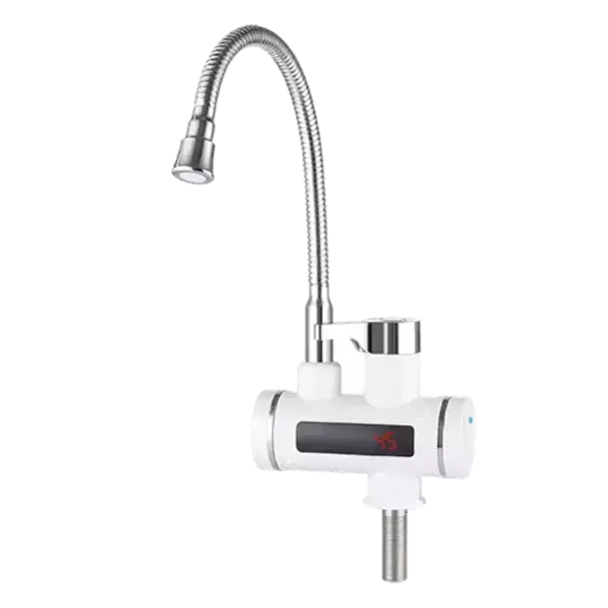 Проточный кран-водонагреватель UNIPUMP BEF-001-02 с дисплеем и гибким изливом
